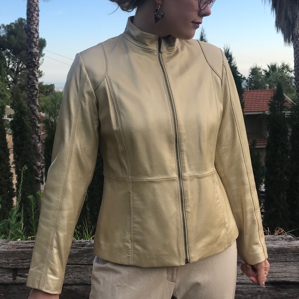 Vintage Genuine Leather Raffaelo Jacket in Gold!